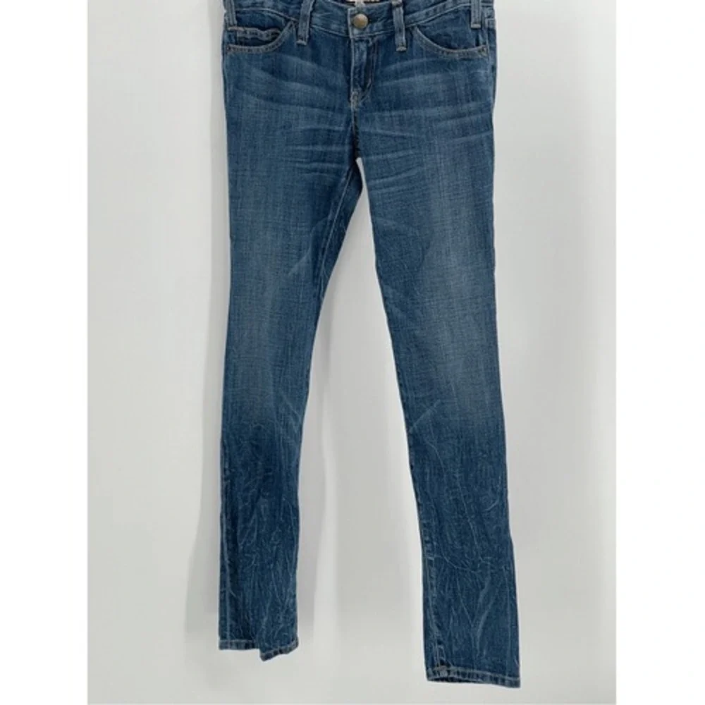 Current Elliot Jeans Women's Size 25 Straight Leg‎ Blue Acid Wash Low Rise